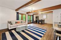 Living room on the lower level.