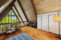 3rd level loft with a great view of the lake.