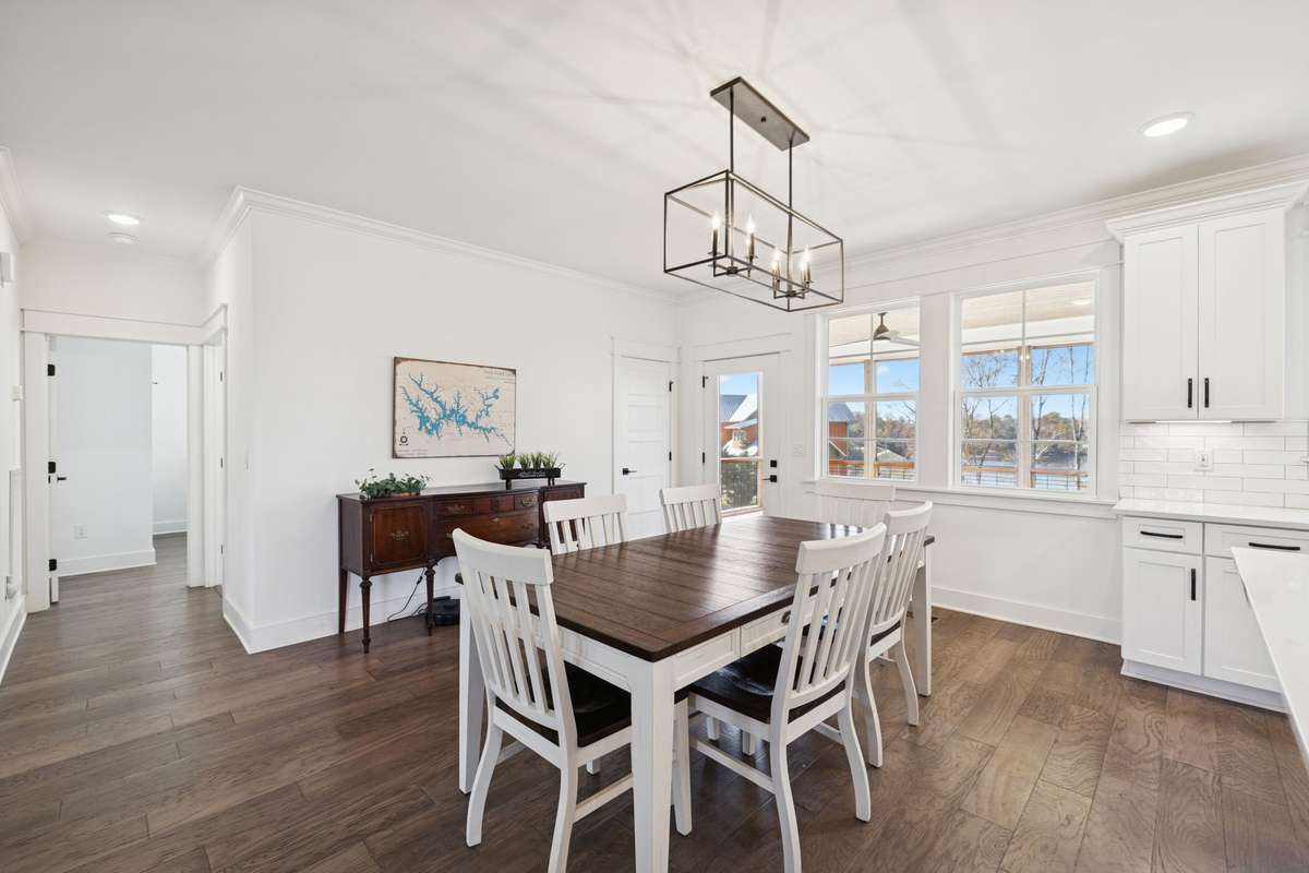 Formal dining space filled with natural light.