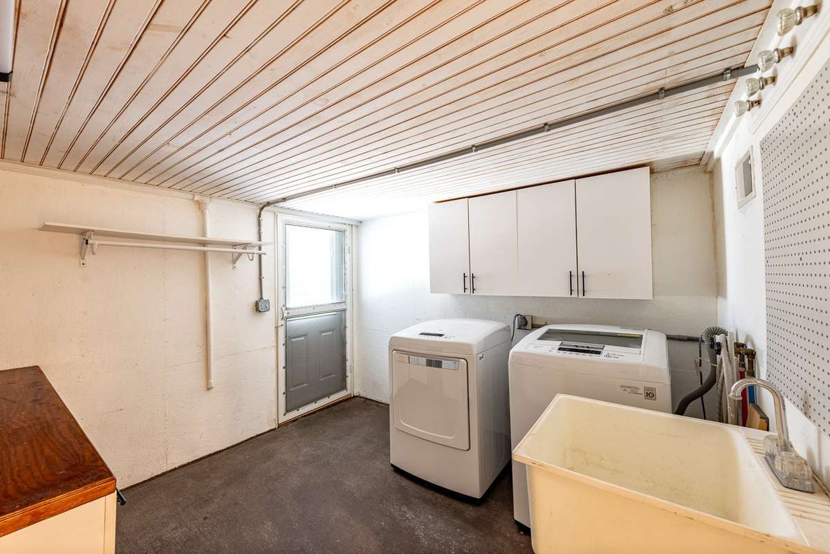 The laundry room.