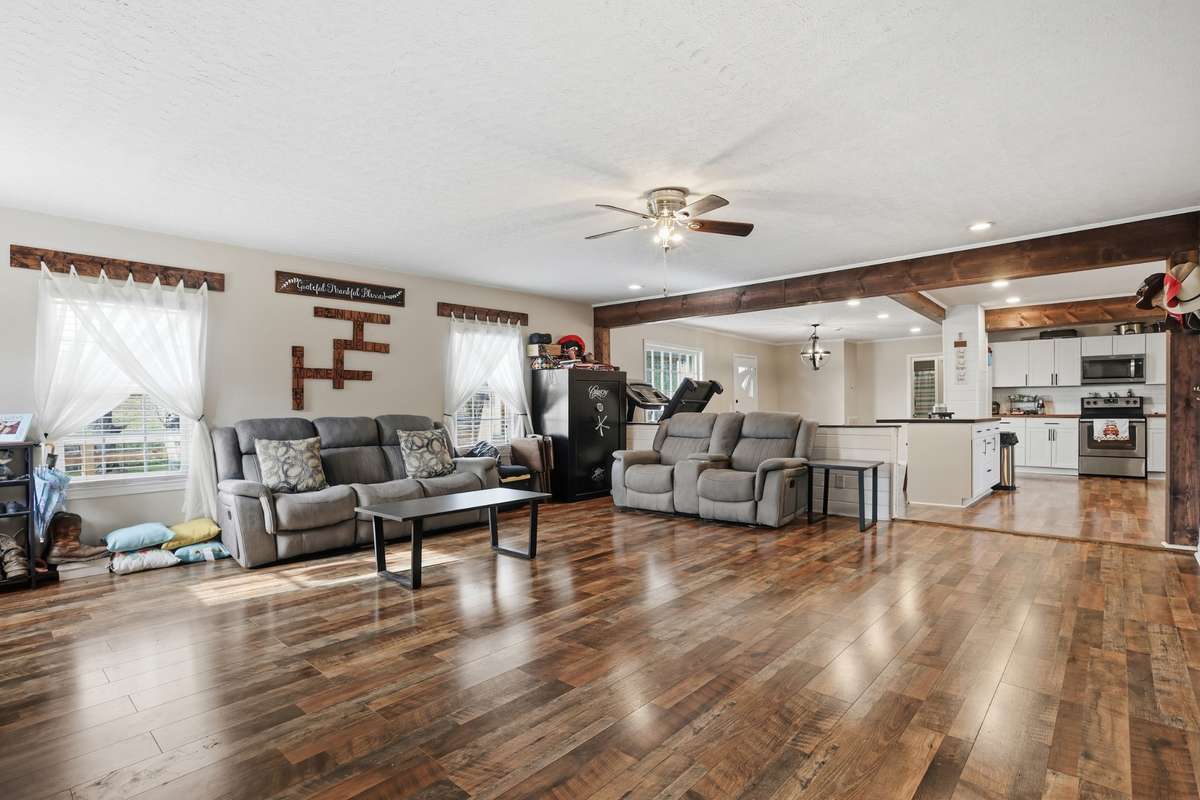 Large and open family room, so much space here.