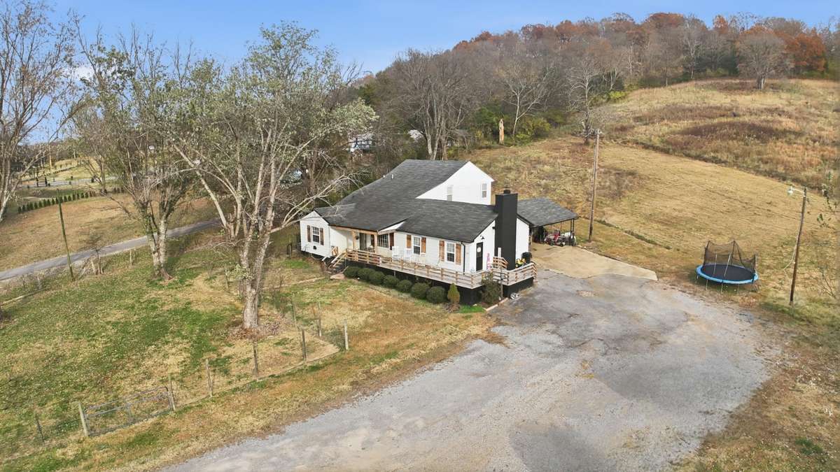 Aerial view of home.