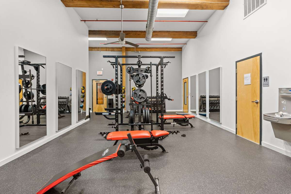Yoga studio with TRX straps + medicine balls are also available in the room next door