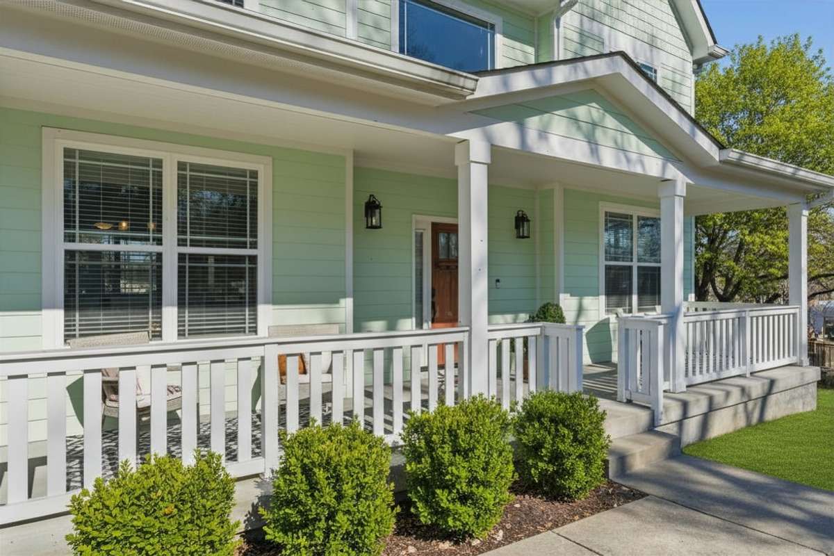 Photos have been virtually enhanced to reflect spring foliage and seasonal landscaping.