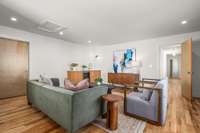 Upstairs bonus room with a wet bar and an extra large storage closet doubles as fourth bedroom