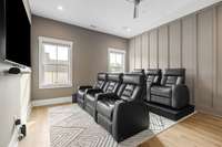 Home theater room is ready for movie night!  Just bring the popcorn!