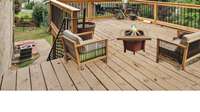 Virtually staged outdoor deck
