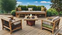 Virtually stage outdoor deck