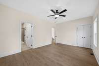 Hard floor in in the master bedroom