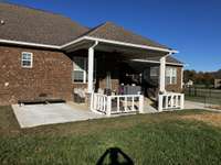 The partially covered patio is a great place to entertain family and friends.