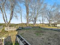 Great view of open farm land from back yard.