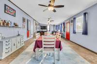 Den/Rec Room currently used as a dining area....