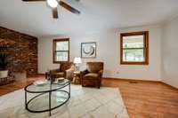 3 Bedrooms + 2 Full Bathrooms 
PLUS HUGE MEDIA ROOM/2nd Den/4th Space