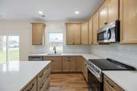 Multiple drawers in island