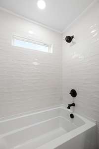 Tub to ceiling tile in upstairs bath