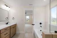 Large soaker tub in primary on-suite