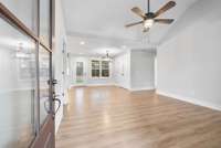 Open concept floor plan