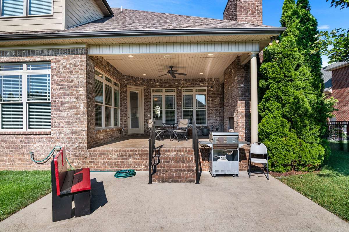 Open patio great for grilling.