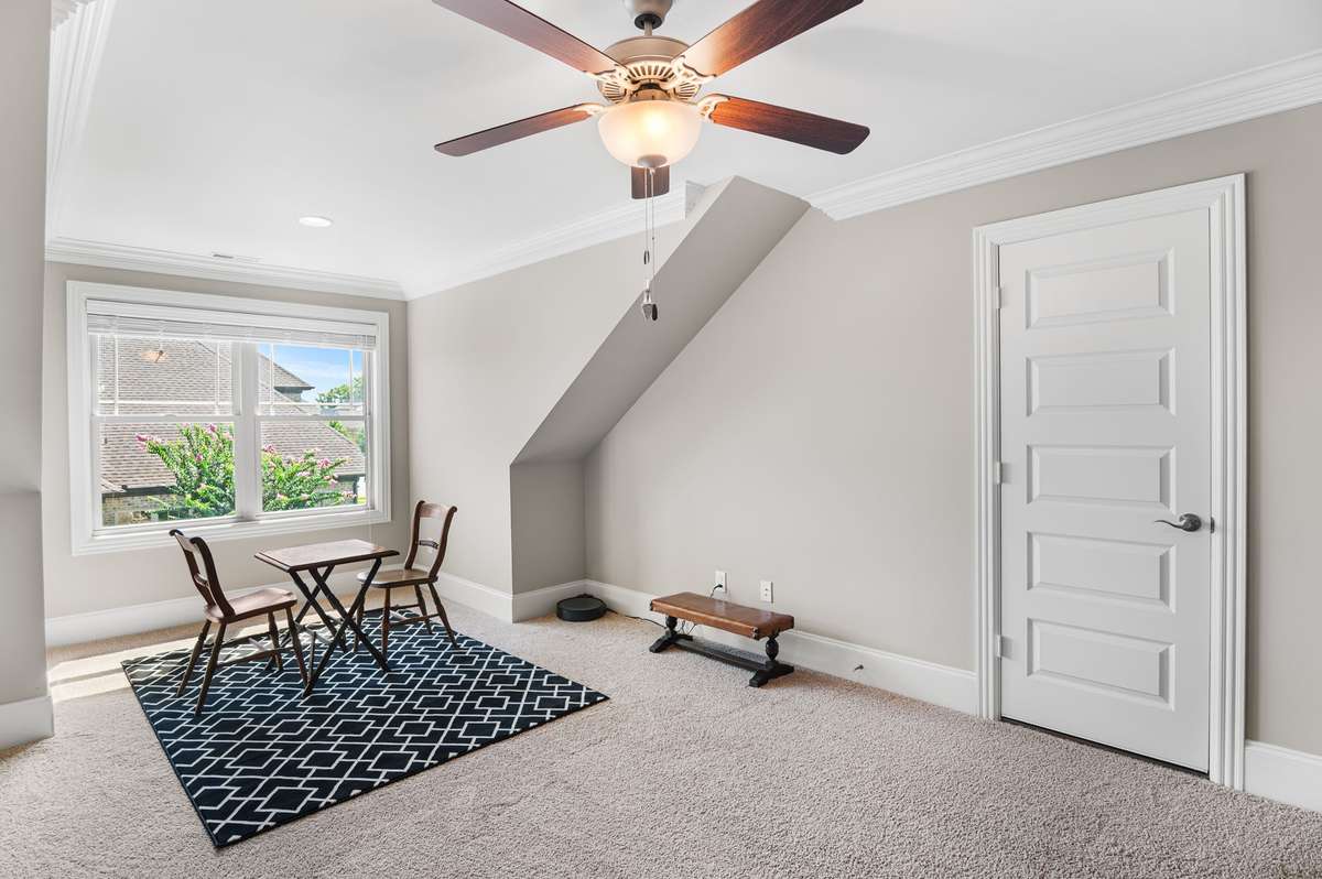 Upstairs bedroom 11'X20' features double windows. nice 5'X8' walk in closet. Entry to "Jack and Jill" full bath connecting the upstairs bedrooms.