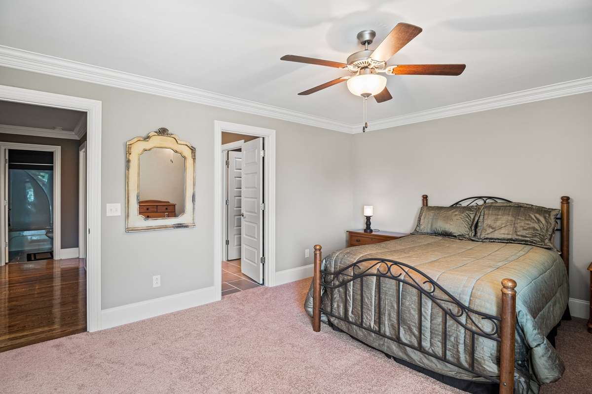 Fourth bedroom showing access to hall and bath.