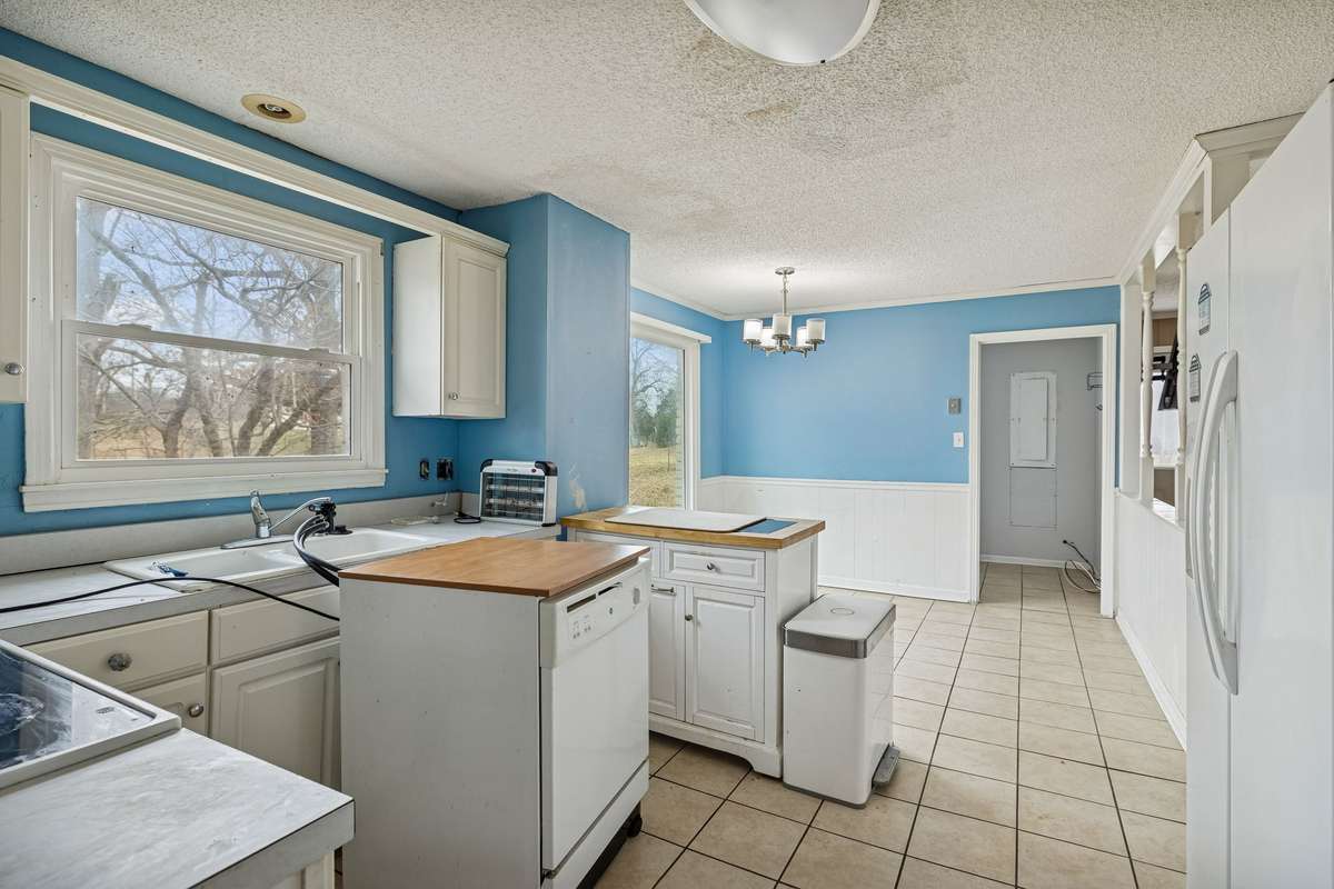 Kitchen with lots of natural light.