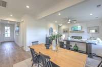 This photo is of a decorated Stanford Model Home.