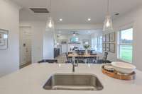 This photo is of a decorated Stanford Model Home.