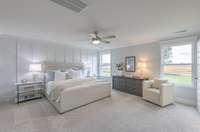 This photo is of a decorated Stanford Model Home.