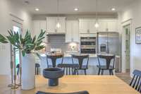 This photo is of a decorated Stanford Model Home.