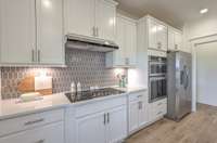 This photo is of a decorated Stanford Model Home.