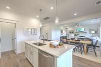 This photo is of a decorated Stanford Model Home.