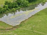 Spring fed stocked pond.
