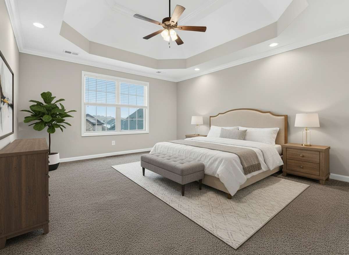 Virtually Staged Primary Bedroom