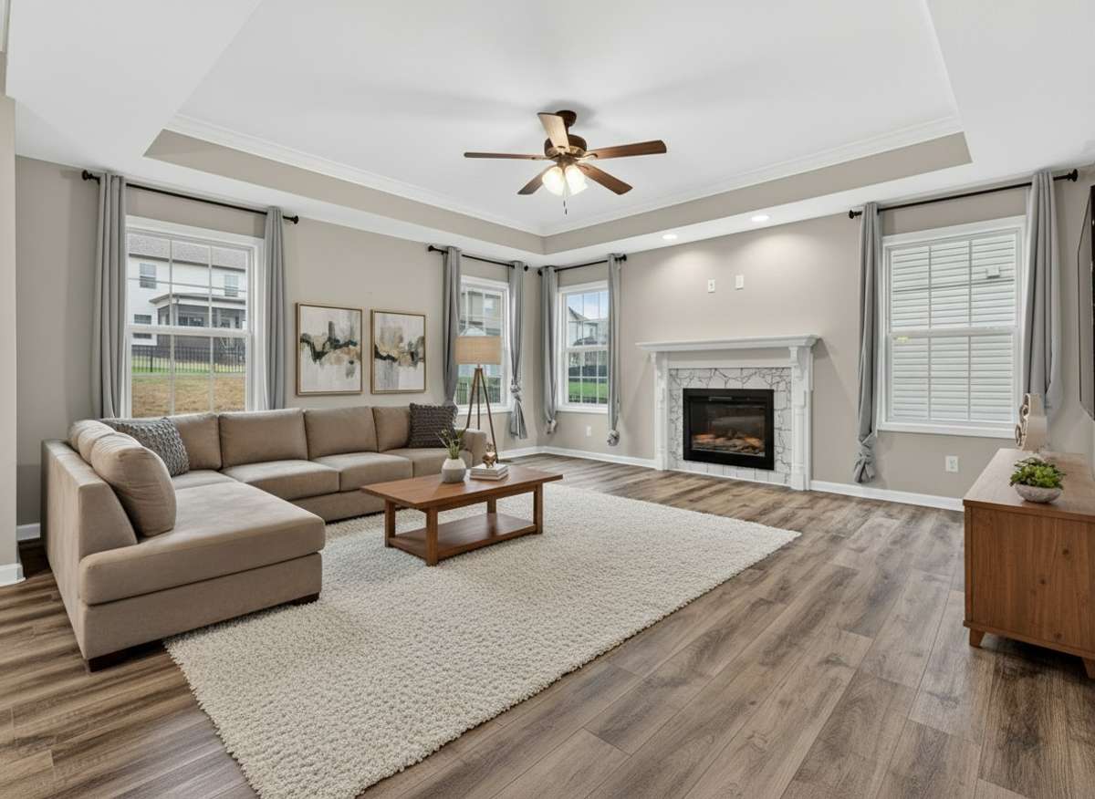 Virtually Staged Living Room