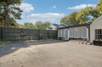 The gates are automatic and work from an opener or keypad