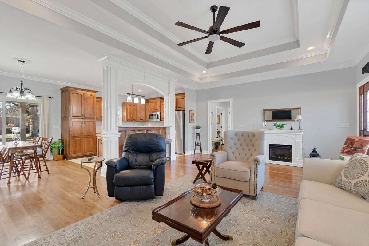 This view shows the open living areas.