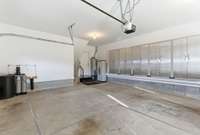 2 Car Garage with Metal Cabinets