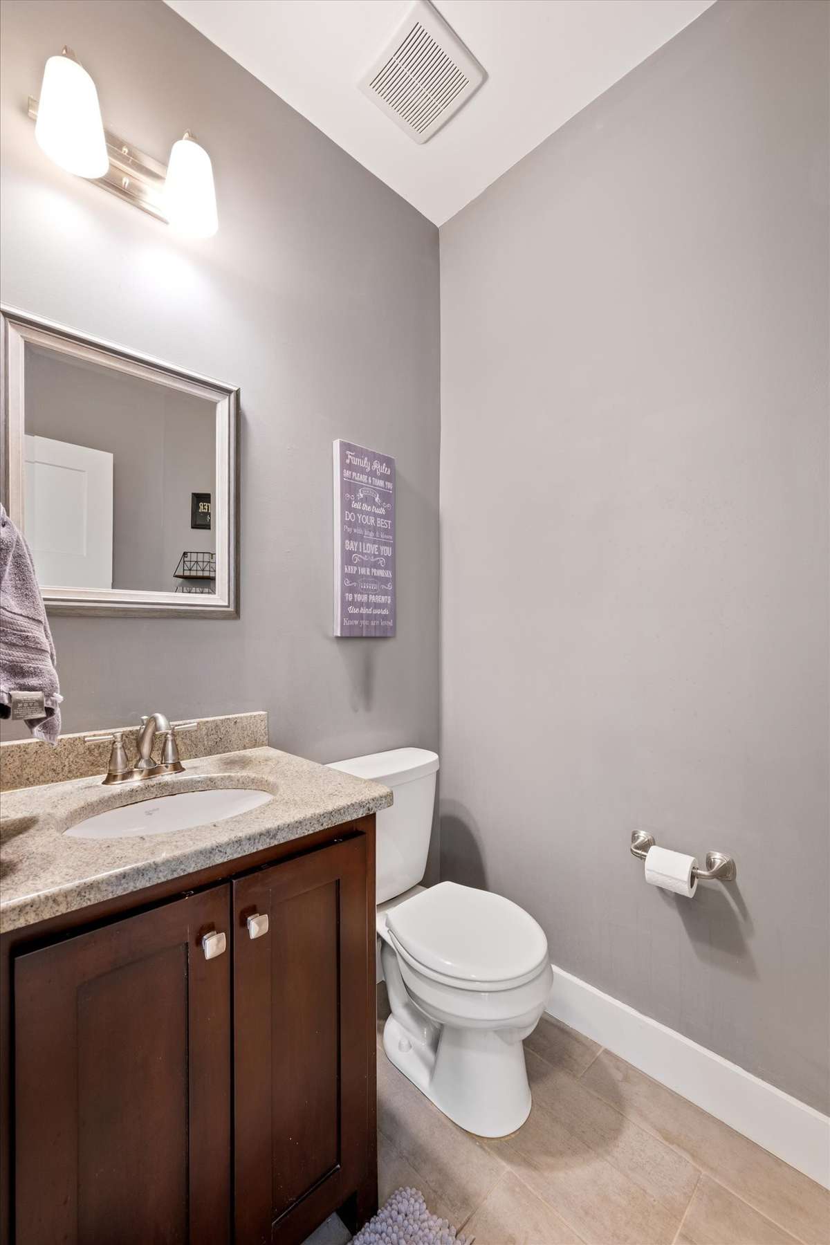 powder room on main level