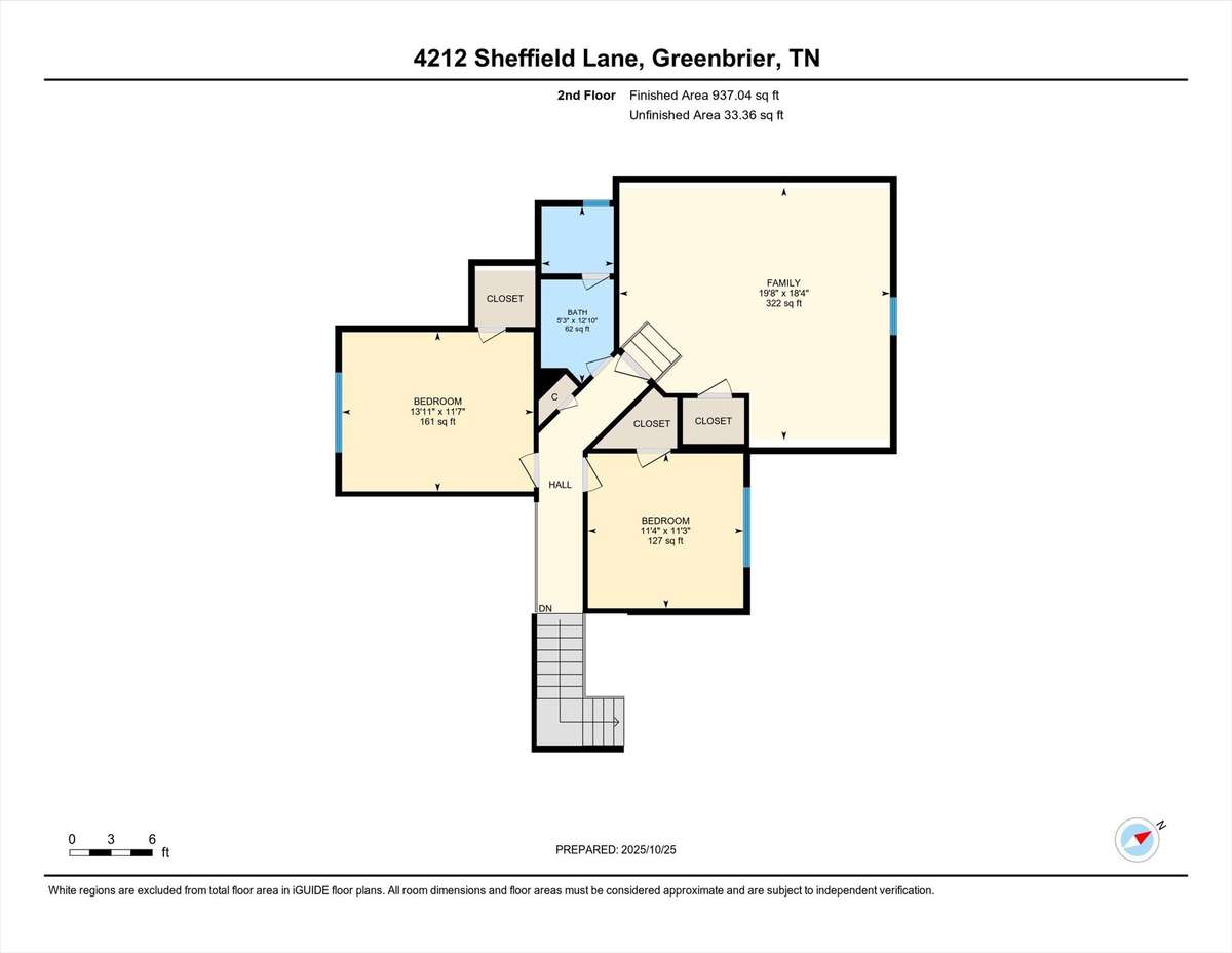 Upstairs layout