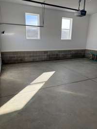 Oversized garage with windows