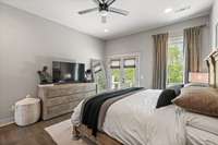 The doors lead to a private deck!