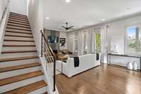 Just through the living room you have your amazing backyard space!