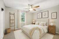 Bedroom #1 - Virtually staged to show furniture placement options