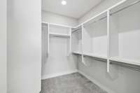 No shortage of storage here! The owner’s walk in closet offers generous space with built in shelving to keep everything organized.