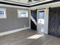 2nd View of Trim Wall & Barn Doors