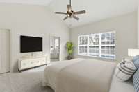 **VIRTUALLY STAGED PRIMARY BEDROOM**