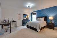 Custom wall detail in every room.