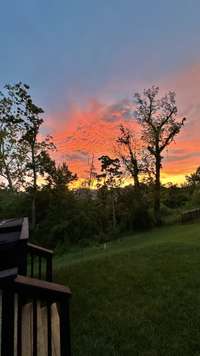Gorgeous sunsets from the screened in porch.