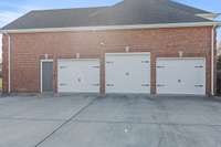 Large 3 car garage