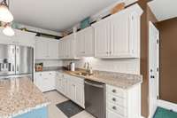 Subway tile backsplash